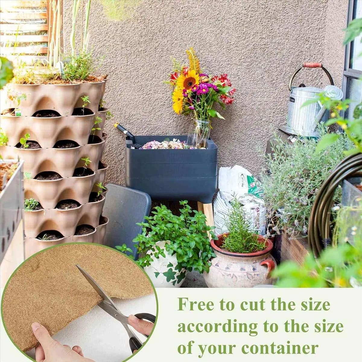 【ABFS】2 Ft X 2Ft Worm Blanket Worm Farm Kit Worm Bin Blanket Worms for Composting Fits Many Worm Bin Bag for Keeping Worms