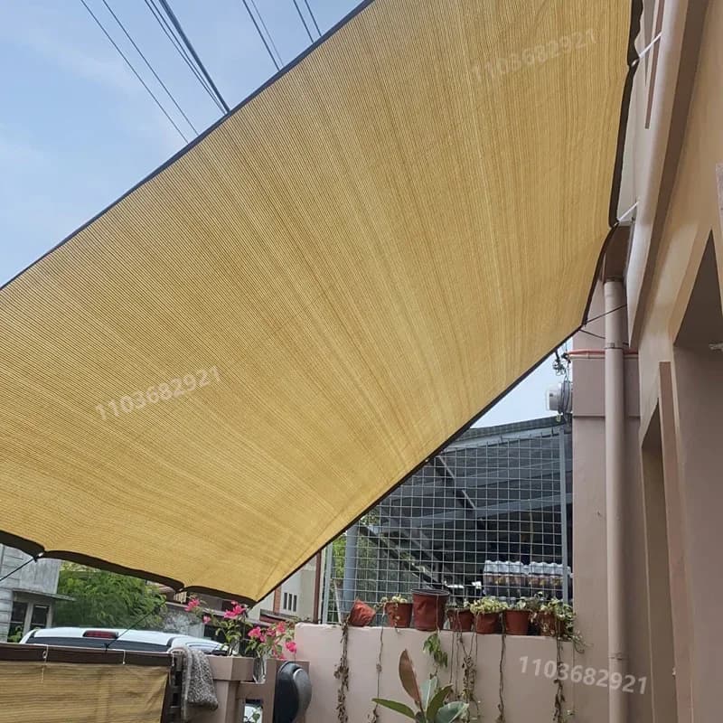Telo Ombreggiante in HDPE Resistente, Tessuto Parasole Anti-UV per Giardino, Tenda da Sole per Patio e Copertura Ombreggiante da Campeggio