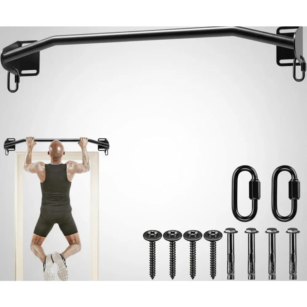 Wall mounted heavy load traction bar, multifunctional home gym system for full body training
