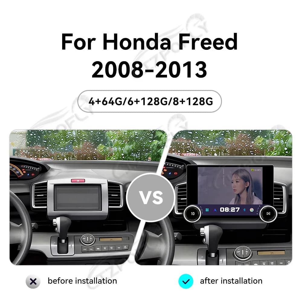 Upgrade 11.5" Touch Screen Wireless Carplay & Android Auto Stereo Radio with GPS Navigation for Honda Freed 2008–2013