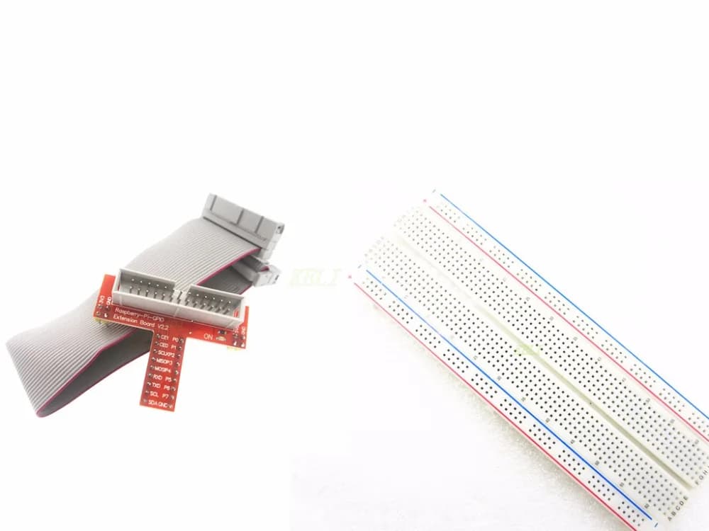 Piastra adattatore Raspberry PI GPIO versione plug-in dorata + breadboard MB-102 830 punti + kit cavo GPIO