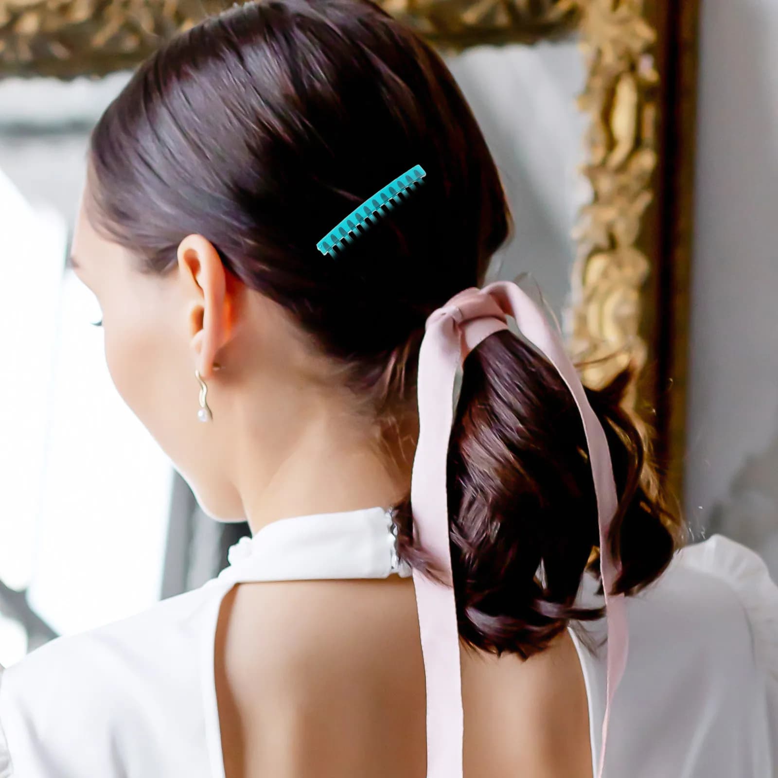 Set di 5 Pettini per Parrucchieri con Tecnologia UV, Antiscivolo, Denti Quadrati, per Fissaggio Frangia e Styling, Ideali per Capelli Fini, Lisciatura e Districatura