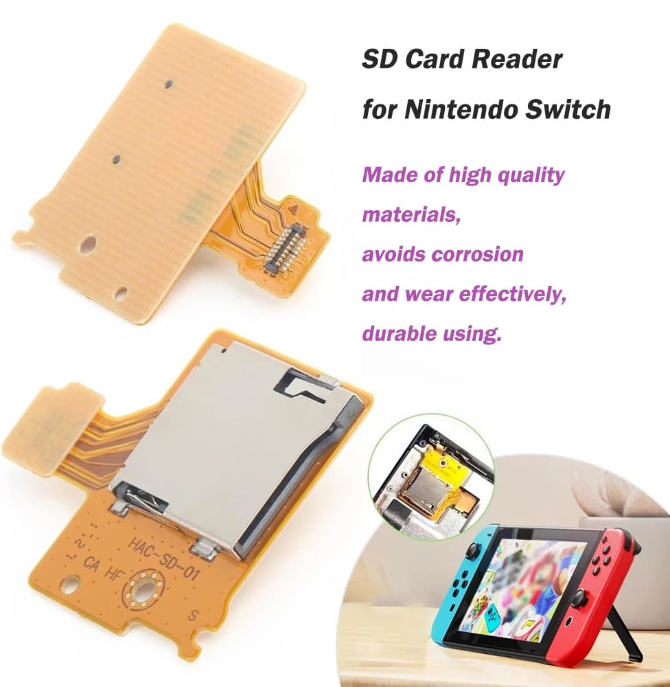 1/2/5/10pcs Lettore di Schede SD per Nintend Switch Console di Gioco Scheda di Schede SD Modulo di Sostituzione Slot Per Schede SD TF presa bordo
