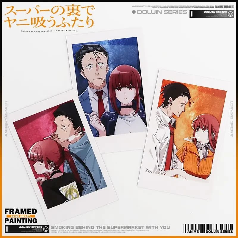 Smoking Behind The Supermarket with You Sasaki Tayama Polaroid Figures Gift Desktop Ornament Role Play Birthday Gift Halloween