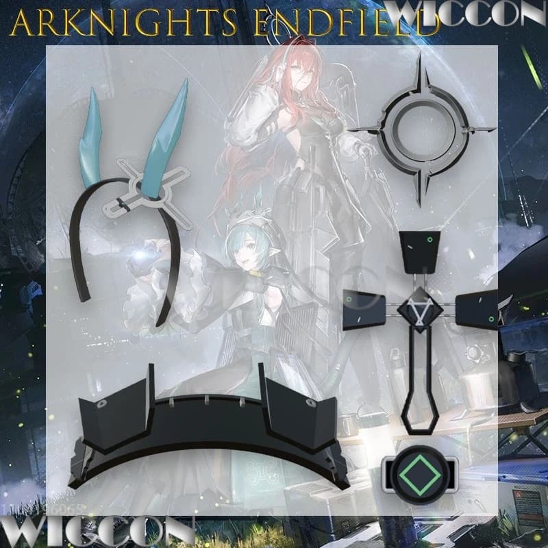 Arknights Endfield Avywenna Fascia per Capelli Kawaii Endministrator Xaihi Corno Luminoso Aureola Yujin Copricapo Ember Head Natale Carnevale