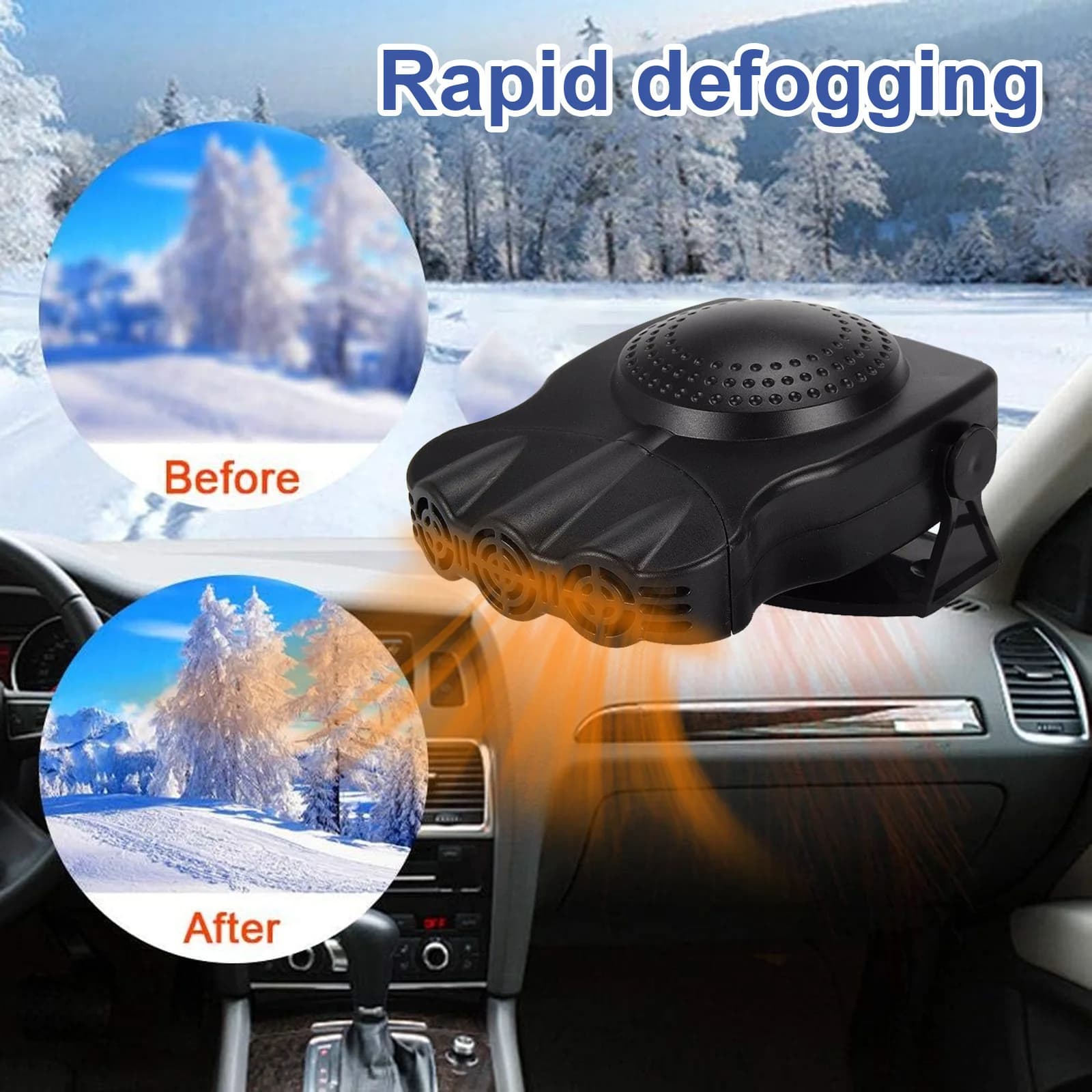 Riscaldatore autonomo portatile Riscaldatore per auto Ventole di riscaldamento Riscaldatore elettrico a basso consumo senza girare sul defogger del motore