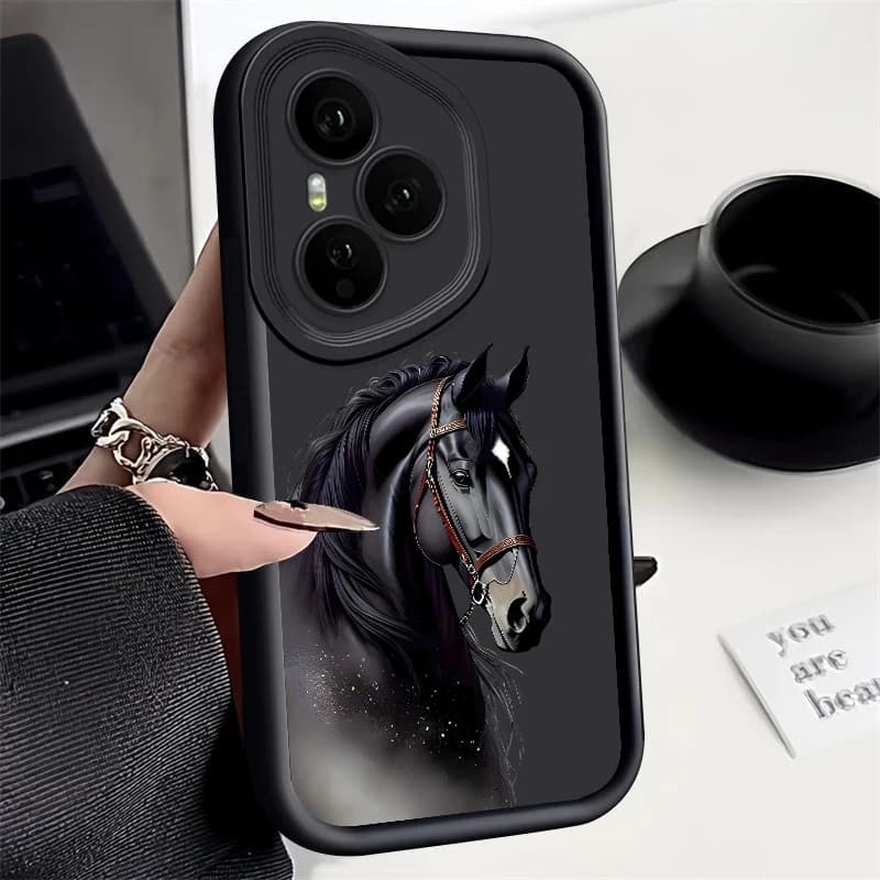 Cover for Phone with Horse Creative Reason for Honor 400 200 Pro Magic7 Lite X8c X9c Smart X6a X6b X6c, Soft Shock Cover TPU Silicone