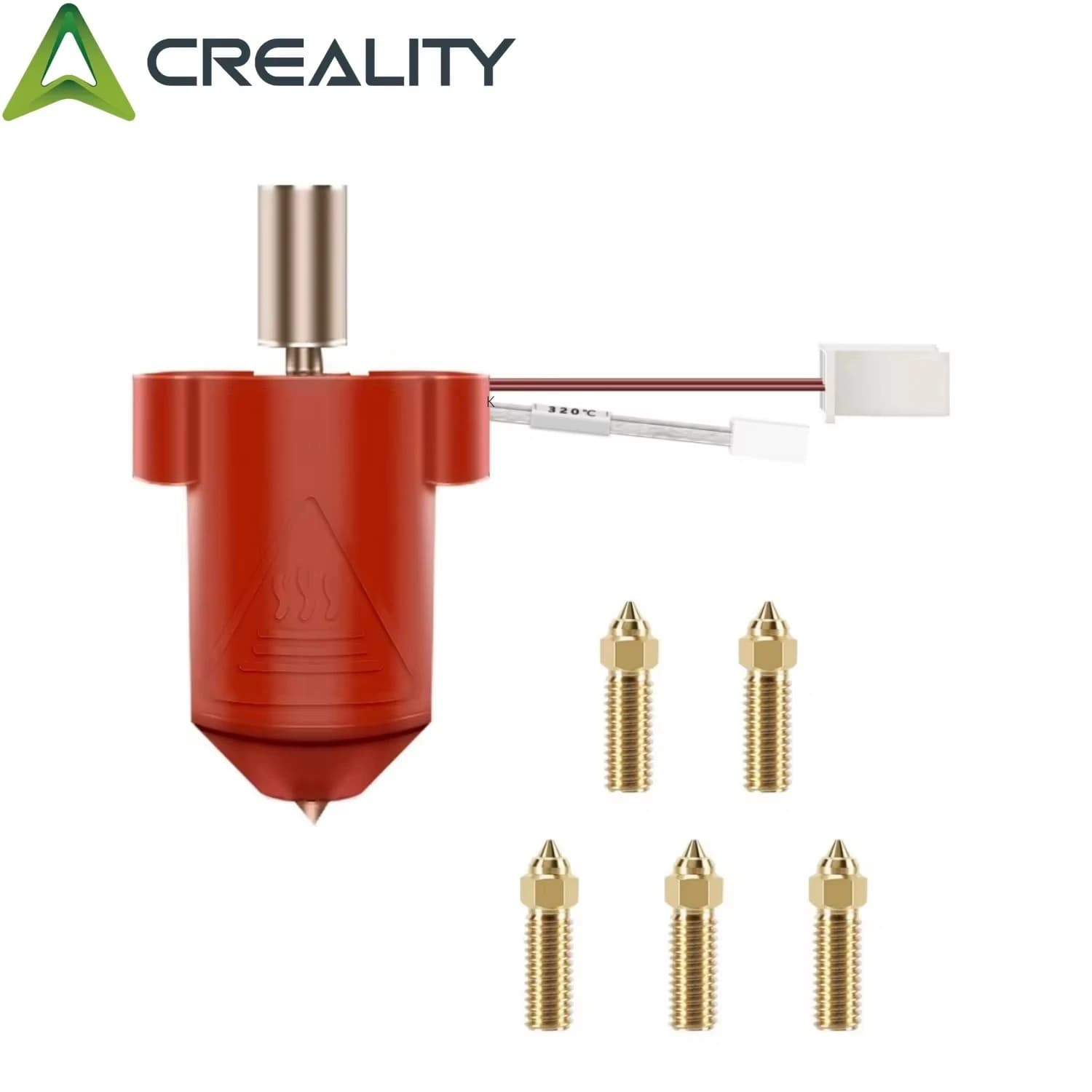 Kit blocco riscaldante in ceramica adatto per stampante 3D K1/K1Max, kit blocco riscaldamento Hotend resistenza alle alte temperature fino a 300 ° C e ugelli
