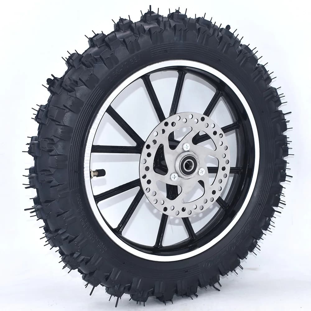 2.50-10" Front Or Rear Wheel 10 inch Tire Aluminum Rims With Brake and Sprocket For Chinese Gas Electric Mini Dirt Pit Bike