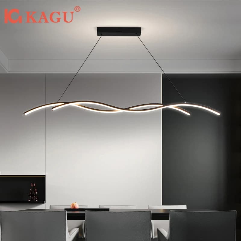 Lampade a sospensione a LED bianche e nere per ristorante Lampadario moderno e minimalista per bar dell'hotel, ristorante, lampada per illuminazione per interni domestici