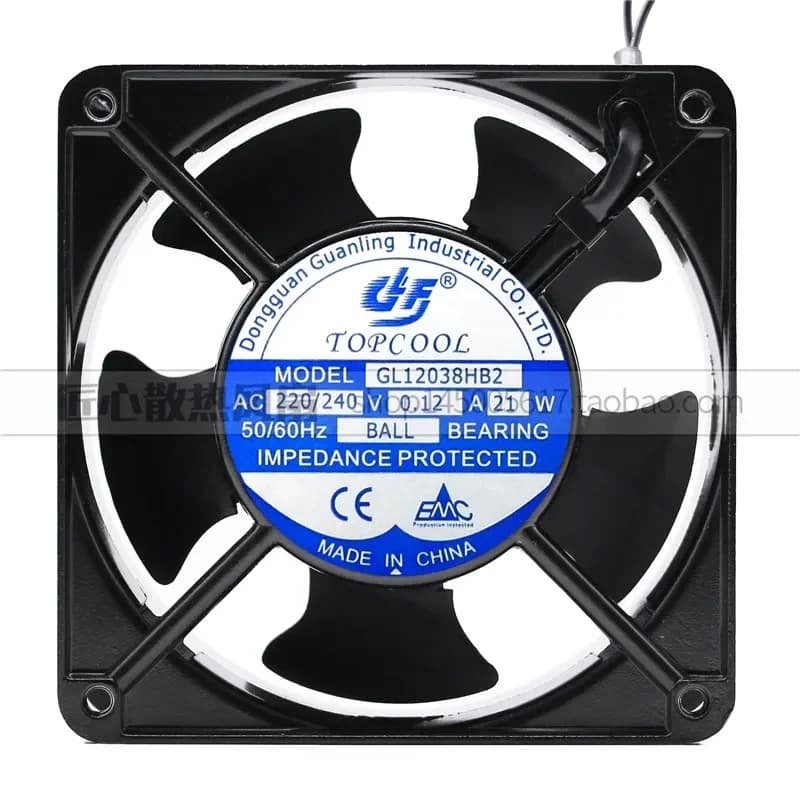 GL12038HB2 AC Fan for Power Supply Matching New Original Axial Flow Fan 220V