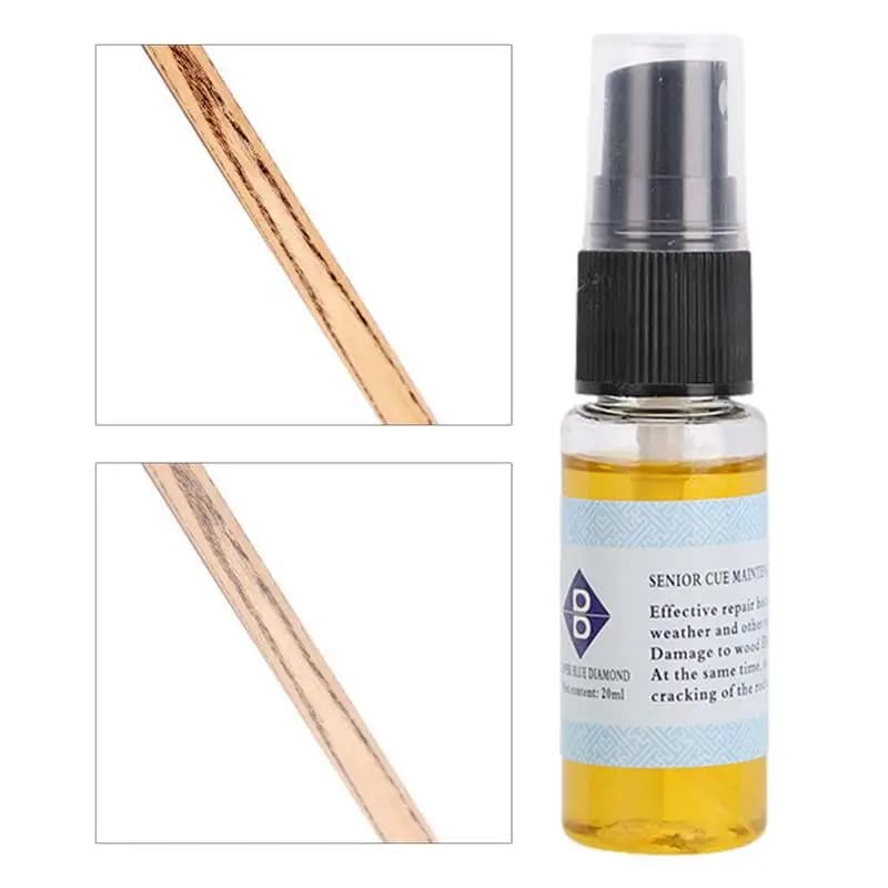 Olio per asta da biliardo 20ml Olio da biliardo Protegge l'albero in legno Sicurezza Stecca da biliardo Detergente e balsamo Lubrificazione regolare per snooker