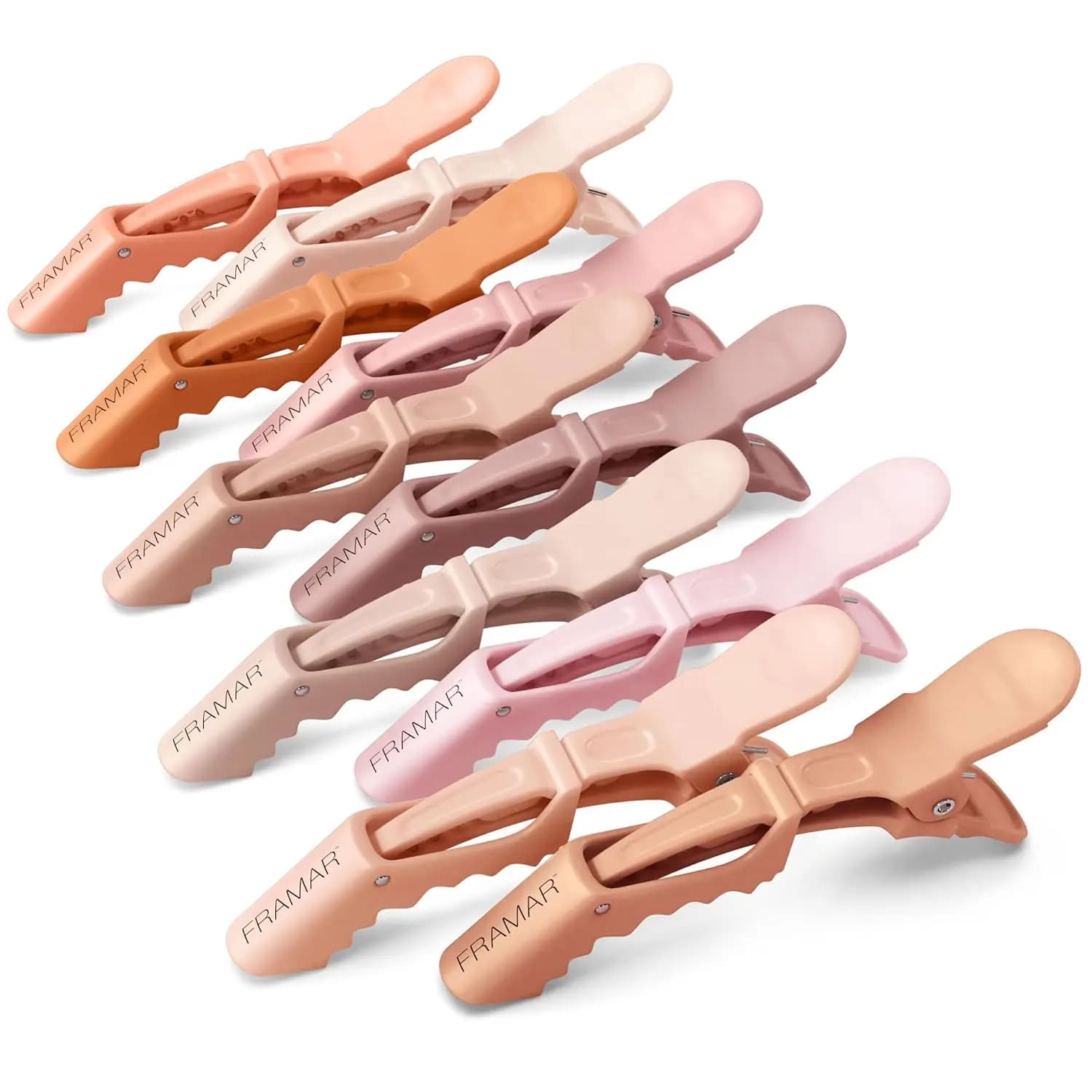 Confezione da 10 fermagli professionali per capelli a coda di alligatore per donna - Tenuta ferma, antiscivolo, per styling da salone