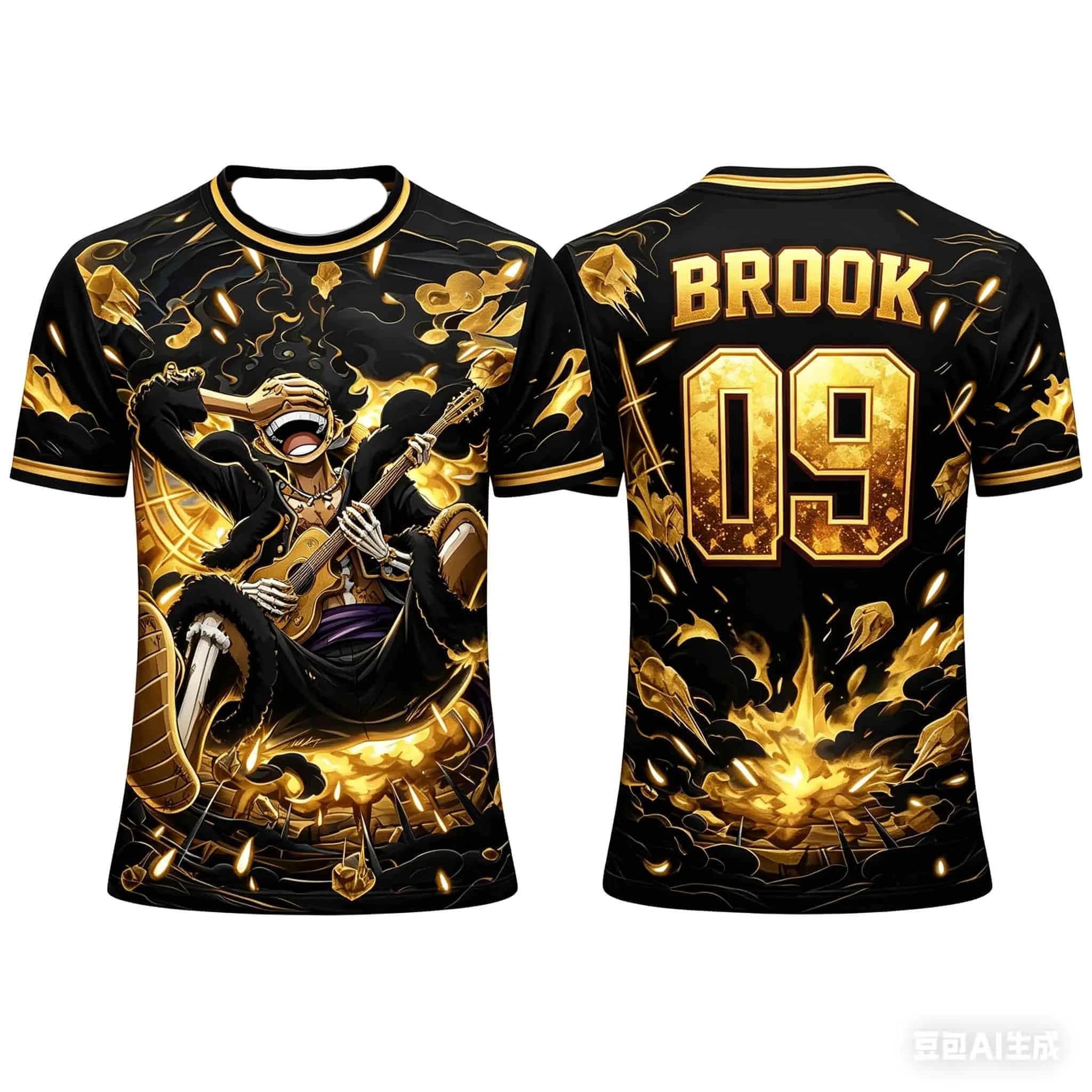 Maglia da Calcio One Piece Luffy Edizione Speciale per Bambini, T-shirt Sportiva Asciugatura Rapida Coordinata per Famiglia, per Calciatori