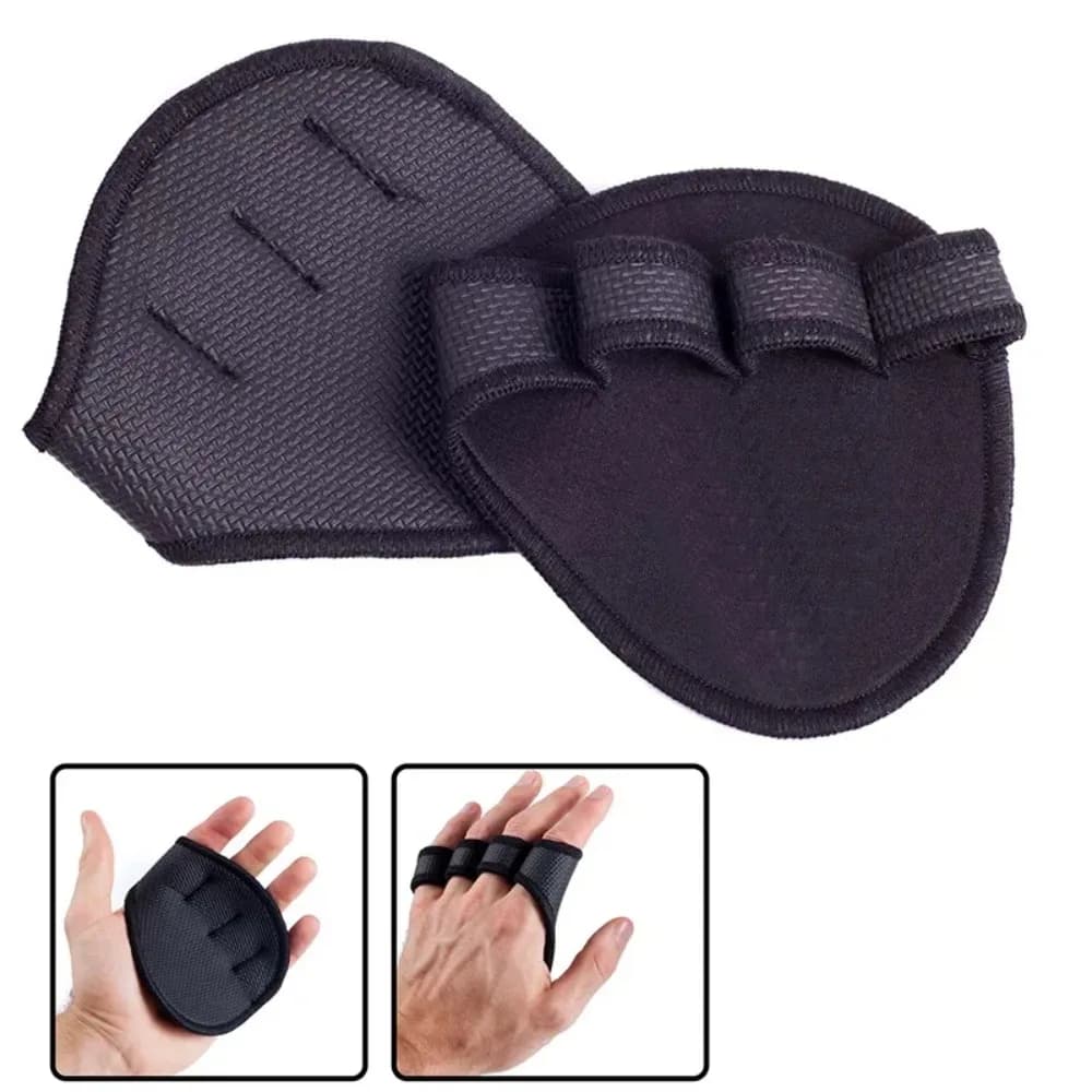 2PCS SBR Rubber Grip Pads Lifting Grips Gym Workout Gloves Weightlifting Calisthenics Powerlifting Fitness Sports Hand Protector