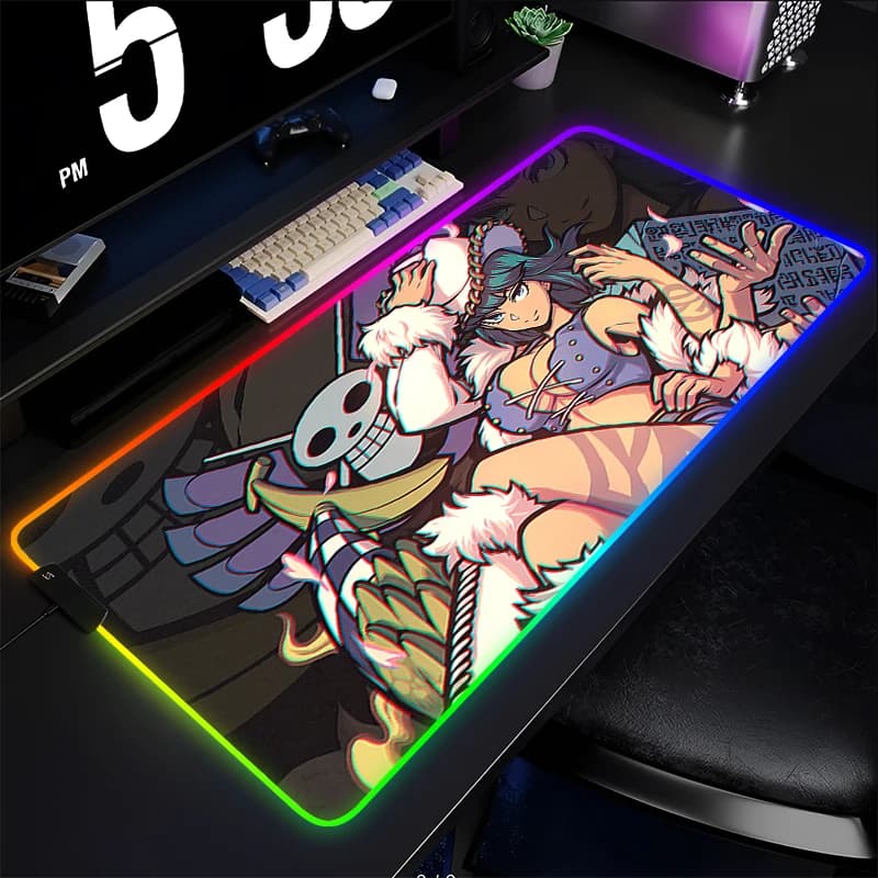 Tappetino per mouse con retroilluminazione RGB, tappetino per mouse per computer con LED di grandi dimensioni, tappetino per mouse per PC, tappetino per tastiera, accessori da gioco, tappetino da scrivania
