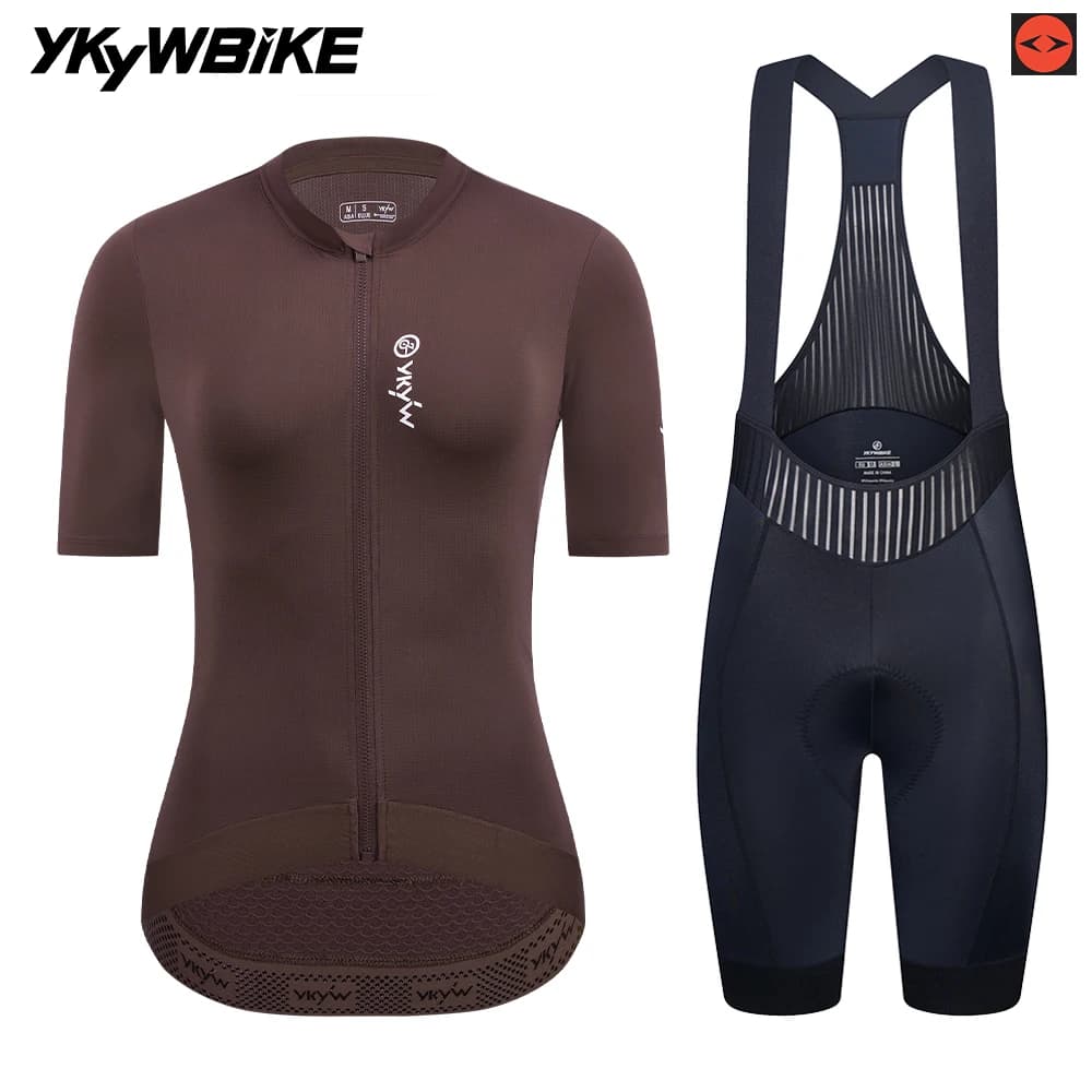 YKYWBIKE Women's Cycling Knit Set Shorts with Women's Summer Suit Pro Team Italia Interface 7 hours Shorts with Padded Suits