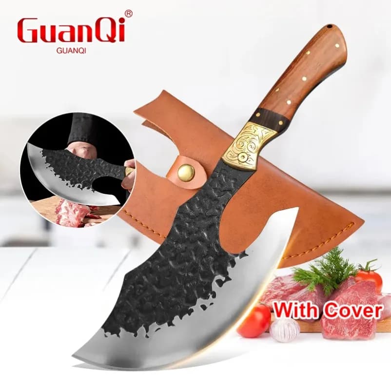 Utility Heavy Butcher's Knife Sharp Blade Cutting Bones Cleaver Chicken Meat Vegetables Multi-functional Kitchen Boning Knife