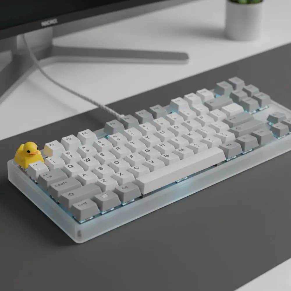 Keycap per Tastiera a Forma di Anatra in Resina, Design Creativo Cartoon, Tappo per Tastiera Meccanica, Decorazione per Desktop, Keycap ESC Giallo, Periferiche per Computer