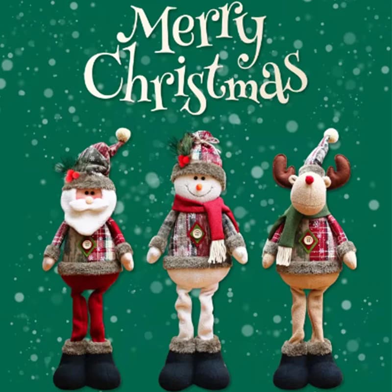 1 pz figurina di natale di grandi dimensioni lunghezza telescopica ornamento gnomo di natale in piedi per la decorazione domestica albero da tavola vacanza
