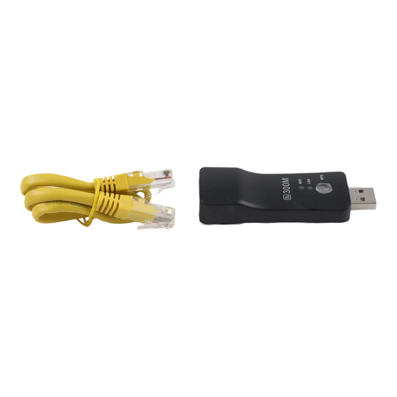 Adattatore TV USB WiFi nero per la rete domestica, ripetitore per Smart TV, converte il segnale wireless in Ethernet, amplificazione efficiente del segnale