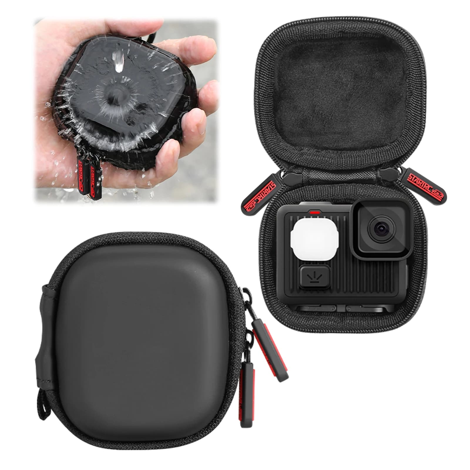 GoPro Hero Action Camera Transport Bag, Waterproof Carabiner Case, Camera Protective Accessories