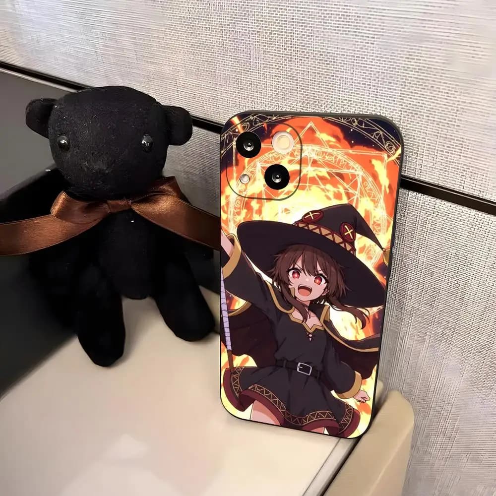 Konosuba - Megumin Phone Case For IPhone 18 Pro Max Air 17 E 16 15 14 13 Mini Plus Silicone Cover