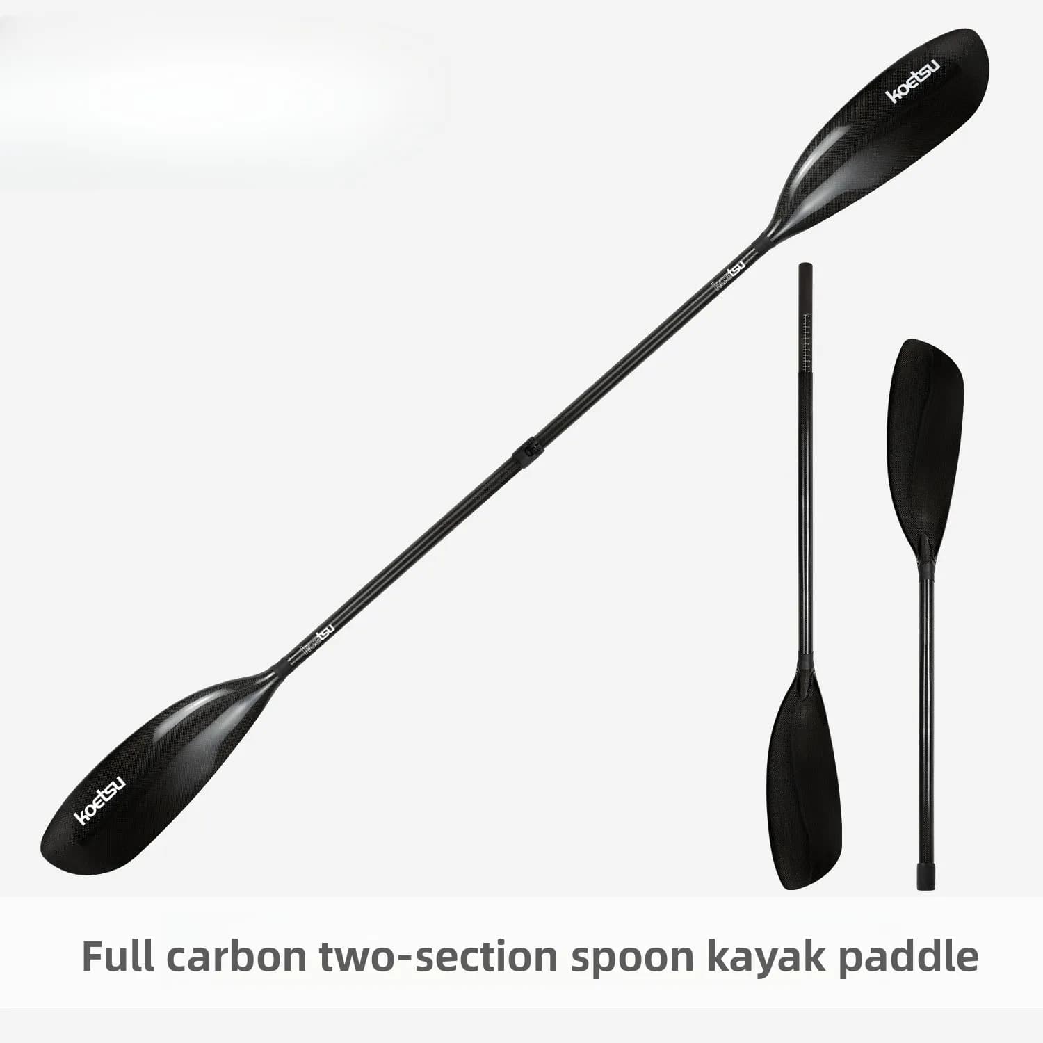 Full Carbon Two Spoon Kayak Paddle Canoe Shell Ocean Boat KAYAK Double Head Paddle