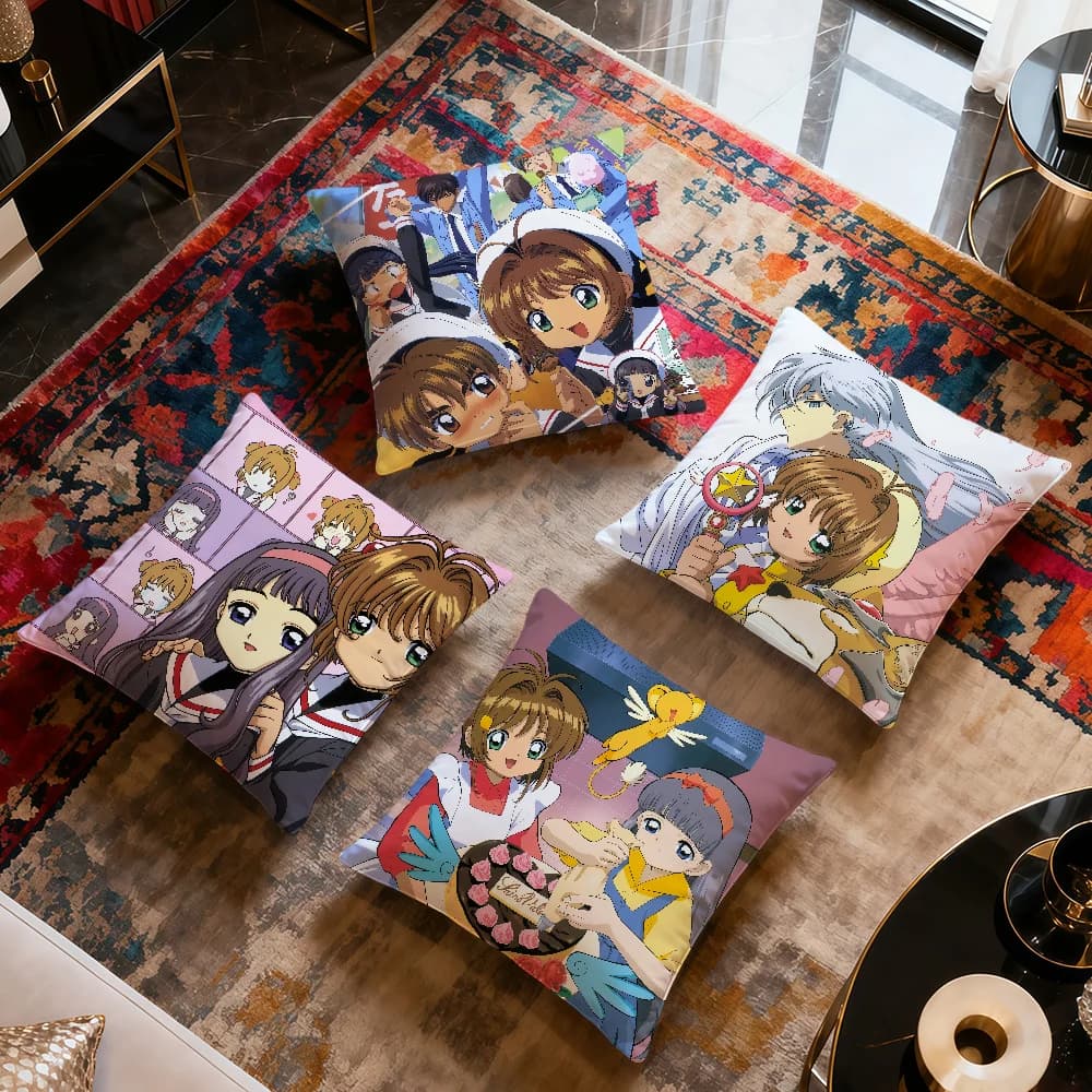 Cartoon Cute C-Cardcaptors S-Sakuras soft pillow cover for Sofa Home Living Room Decor Protective Covers hogar pillowcase
