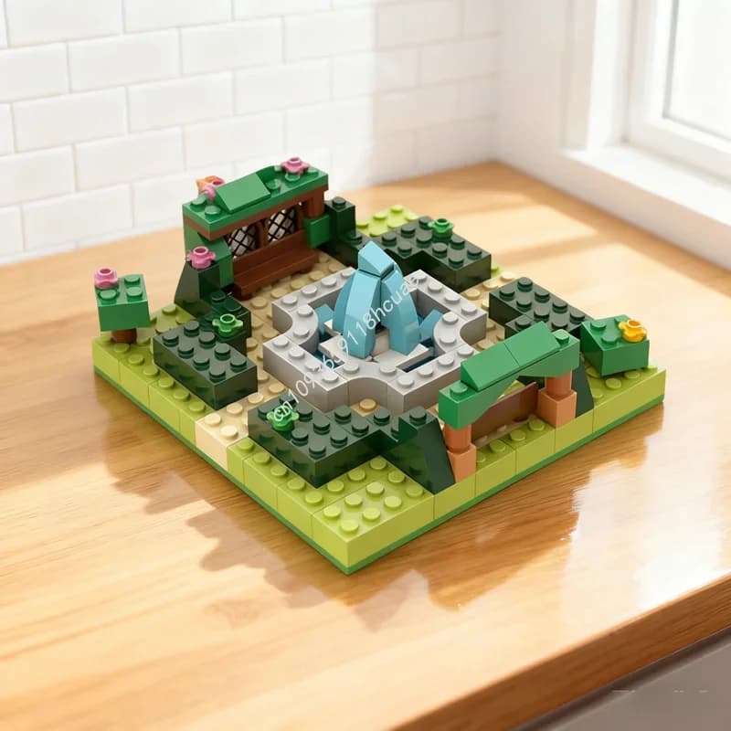 167pcs MOC Fountain Classiced Model Building Blocks Construction Assemble DIY Education Brick Christmas Gifts Kids Toy Birthday