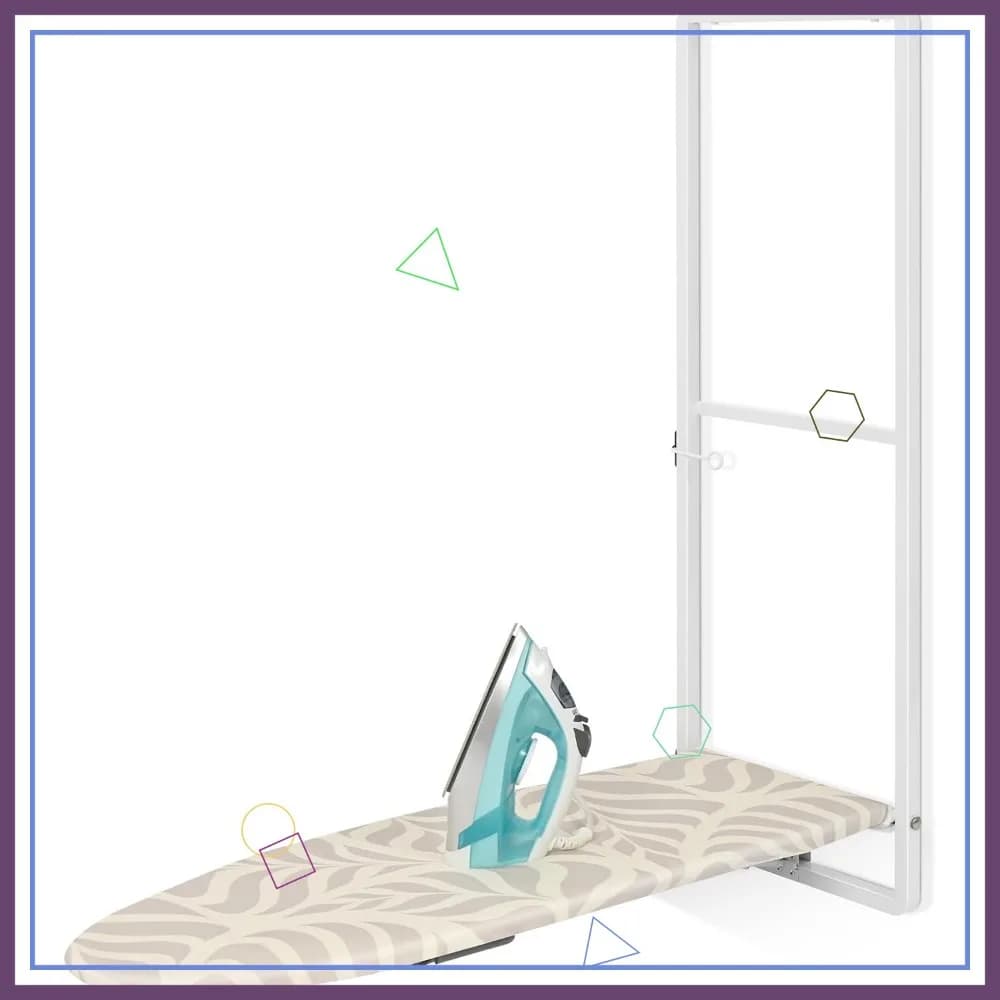 Asse da stiro salvaspazio da appendere alla porta con supporto per ferro da stiro, 36" x 12", bianco