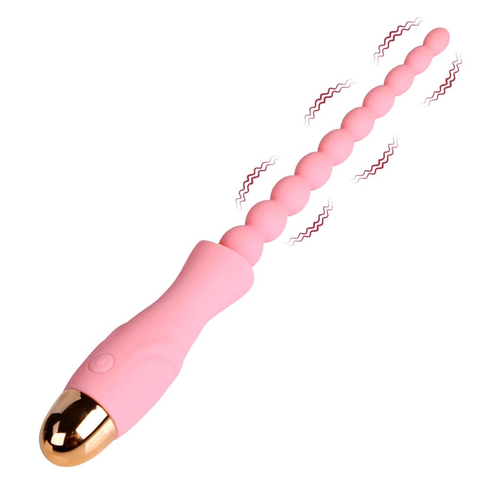 Vibratore con perline anali per donne, stimolatore per vagina e clitoride, vibratore anale, massaggiatore prostatico maschile, sex toy per ano, sex toy per coppia.