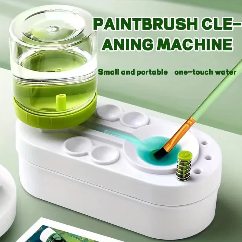Professional Automatic Brush Cleaner, Recirculating Washing System, Essential for Artists, Suitable for Acrylic and Watercolor