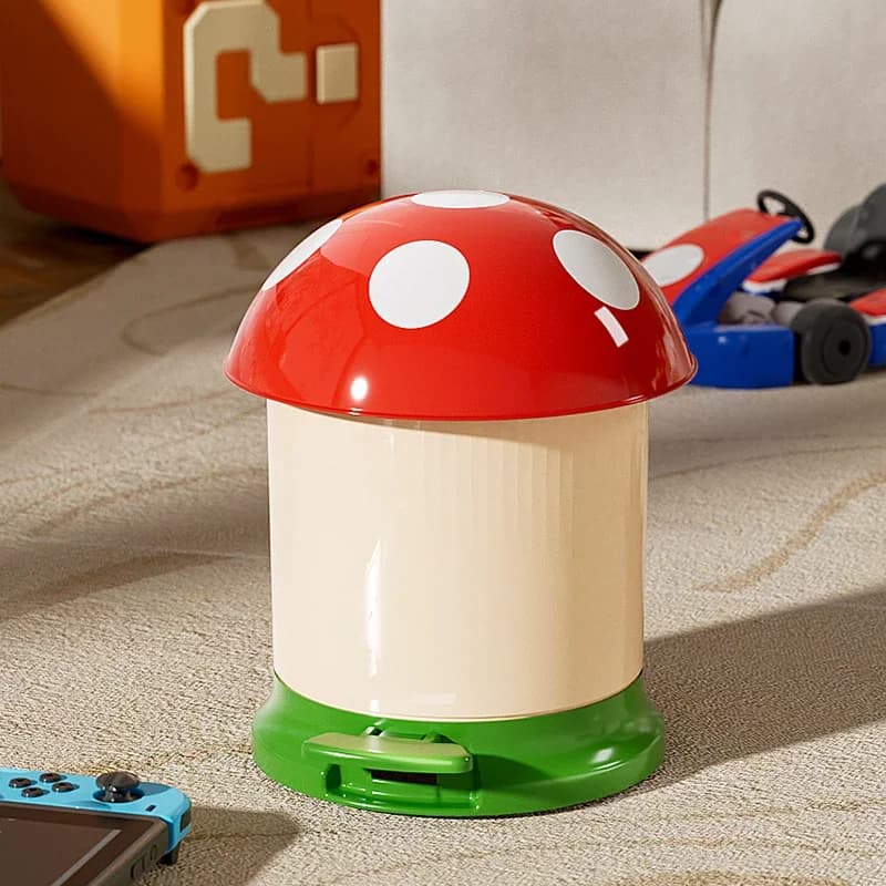 Pattumiera grande con coperchio e pedale, contenitore in materiale PP per bagno da ufficio, cestino per carta da camera da letto, soggiorno