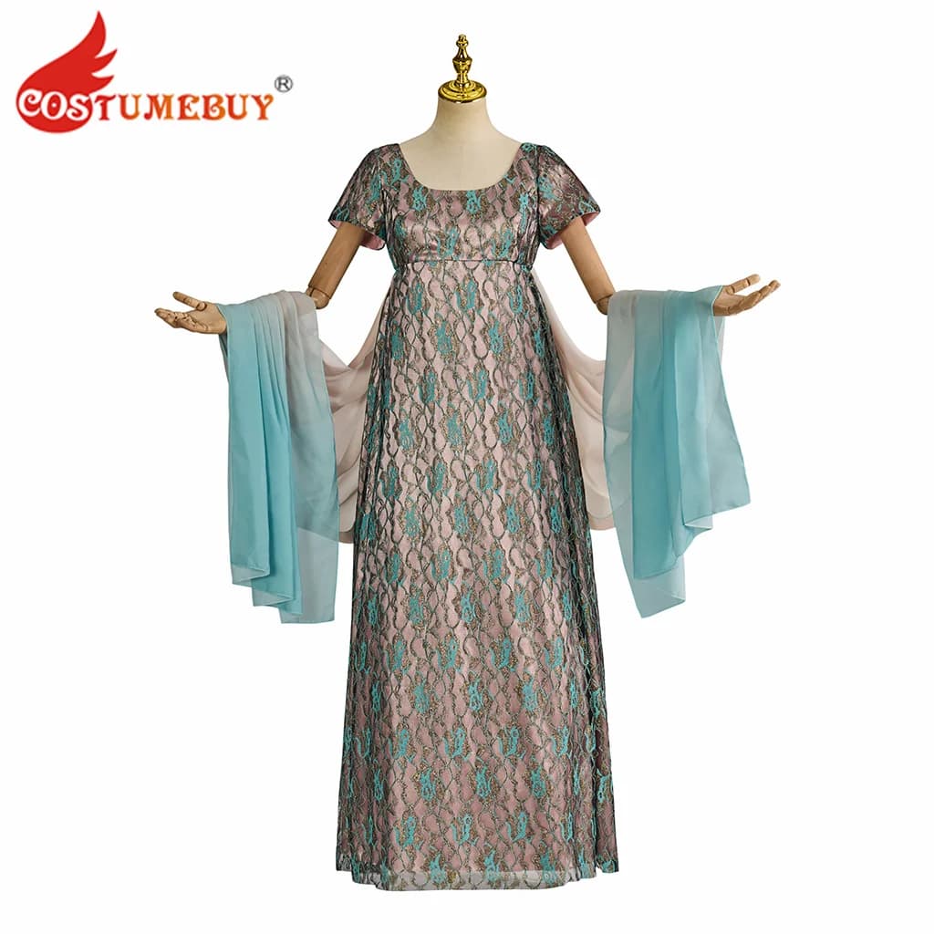 Kate Costume Cosplay Donna Regency Abito da ballo Abito a vita alta Jane Austin Tea Party Dress per Halloween