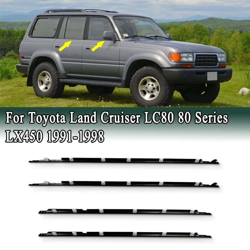Guarnizione in gomma per finestrini, guarnizione per porte, modanatura di chiusura per Toyota Land Cruiser LC80 Serie 80 LX450 1991-1998 (75710-60021)