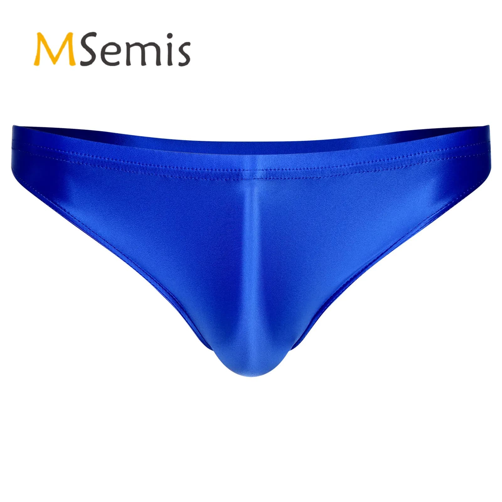 Costumi da bagno da uomo Costume da bagno da bagno lucido Slip a vita bassa Cintura elastica Mutande Intimo Costumi da bagno Mutandine per prendere il sole