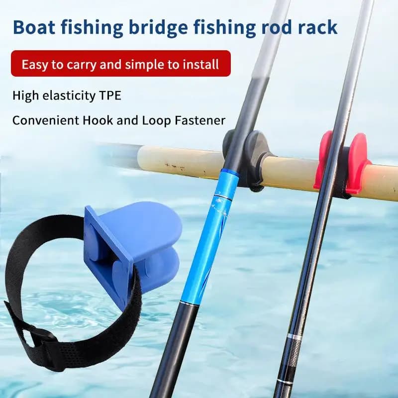 1/2 Pezzi Supporto Portatile in Silicone per Canna da Pesca, Clip di Fissaggio Rapido per Diverse Canne da Pesca, Accessori da Pesca