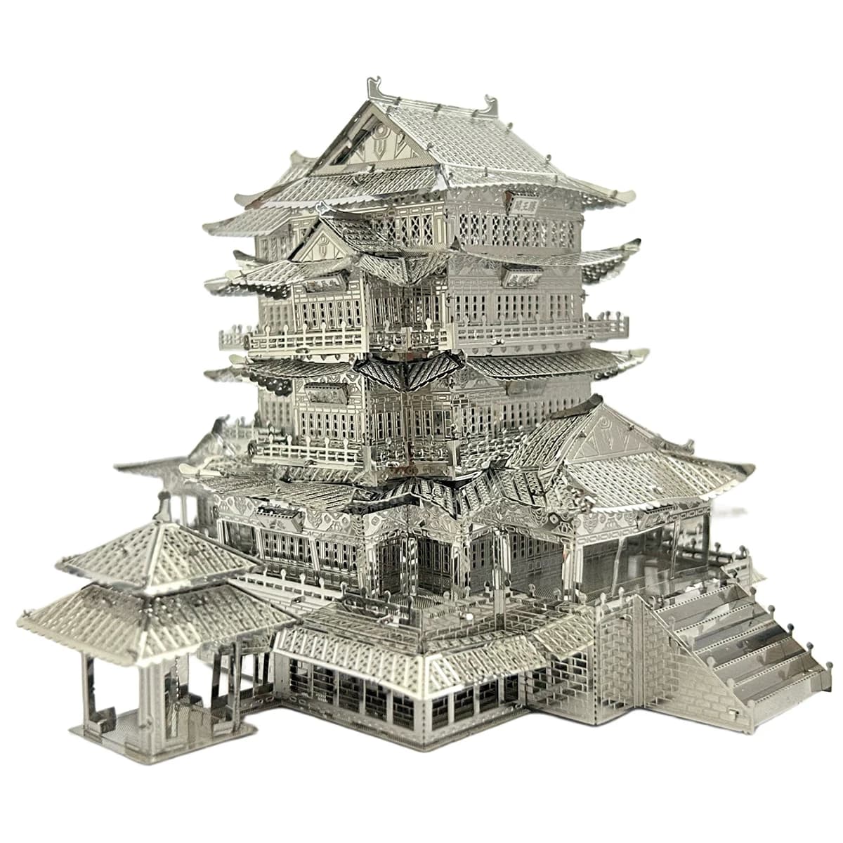 Tengwang Pavilion 3D Puzzle in metallo per adulti Kit modello Mecha fai da te Blocchi Kit modello di caccia Rompicapo Puzzle Fidget Toys