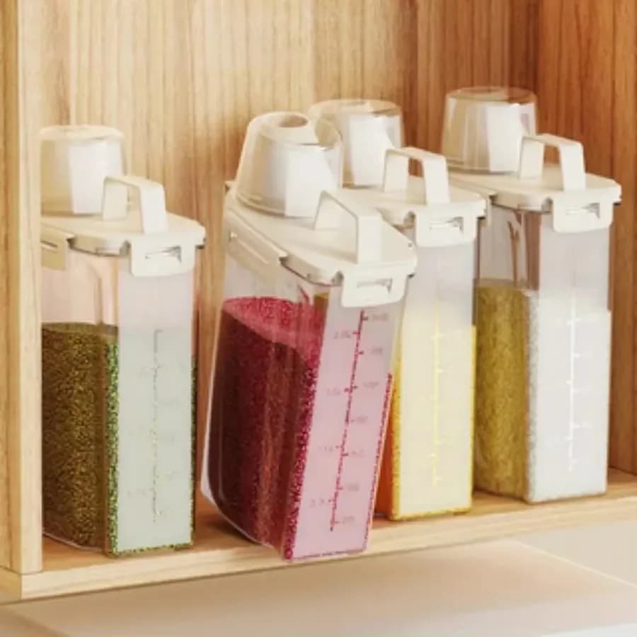 Contenitore Sigillato Riutilizzabile per Detersivo, Scatola per Conservazione di Cereali e Oggetti Vari, Contenitore per Cucina