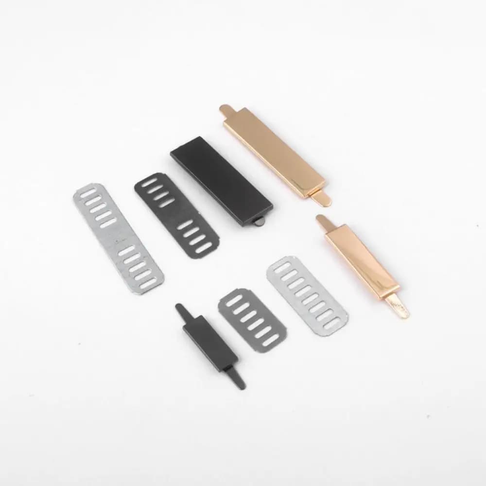 10pcs Handmade Blank Metal Stamping Blanks Rectangular Metal Alloy Personalized Name Labels DIY Logo Labels Backpacks