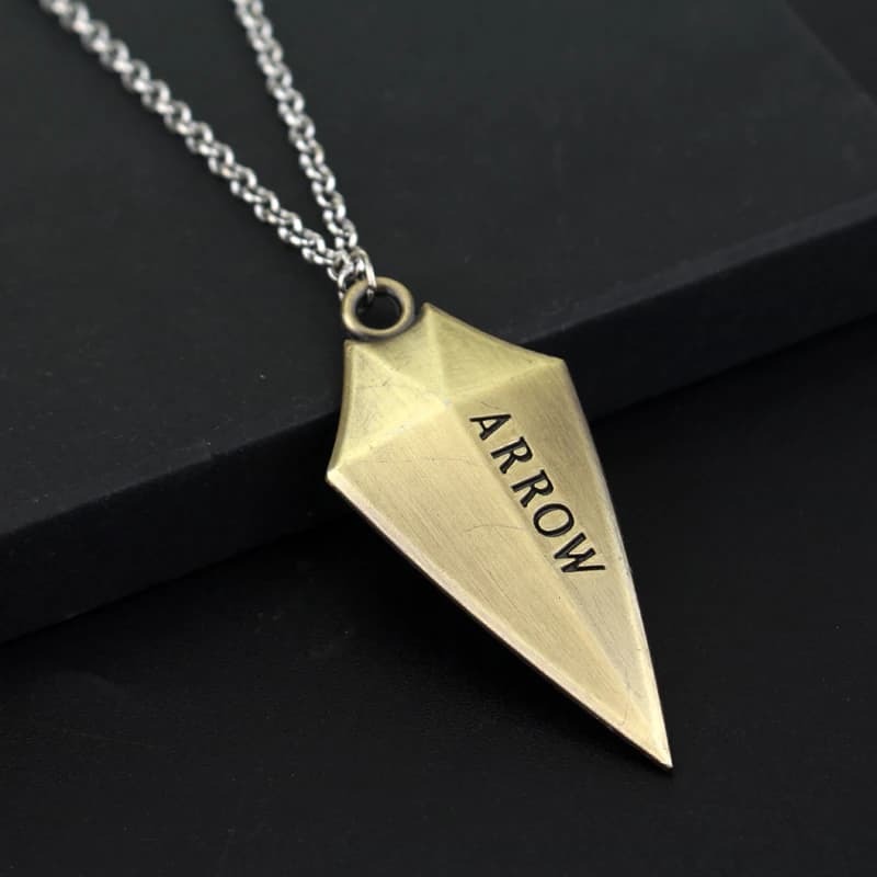 Fashion Arrow Logo Oliver Queen Hero TV collana con ciondolo sospensione freccia collana girocollo Collier gioielli regalo