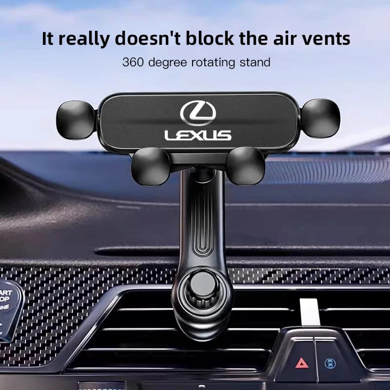 Car Sticker Gravity Car Phone Holder Stand For Lexus RX330 IS250 Ct200h ES300h RX350 UX Car Air Outlet 360 Degree Rotate Cell Ph