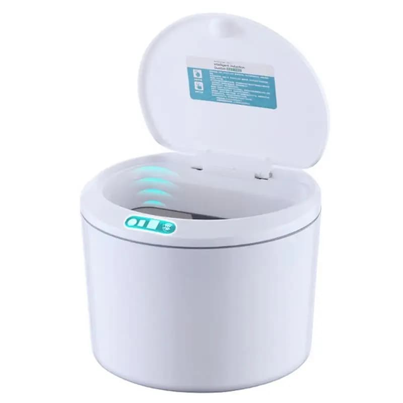 ABMH-Smart Desktop Sensor Trash Can 3L, Automatic Mini Waste Basket With Lid For Desk And Vehicle