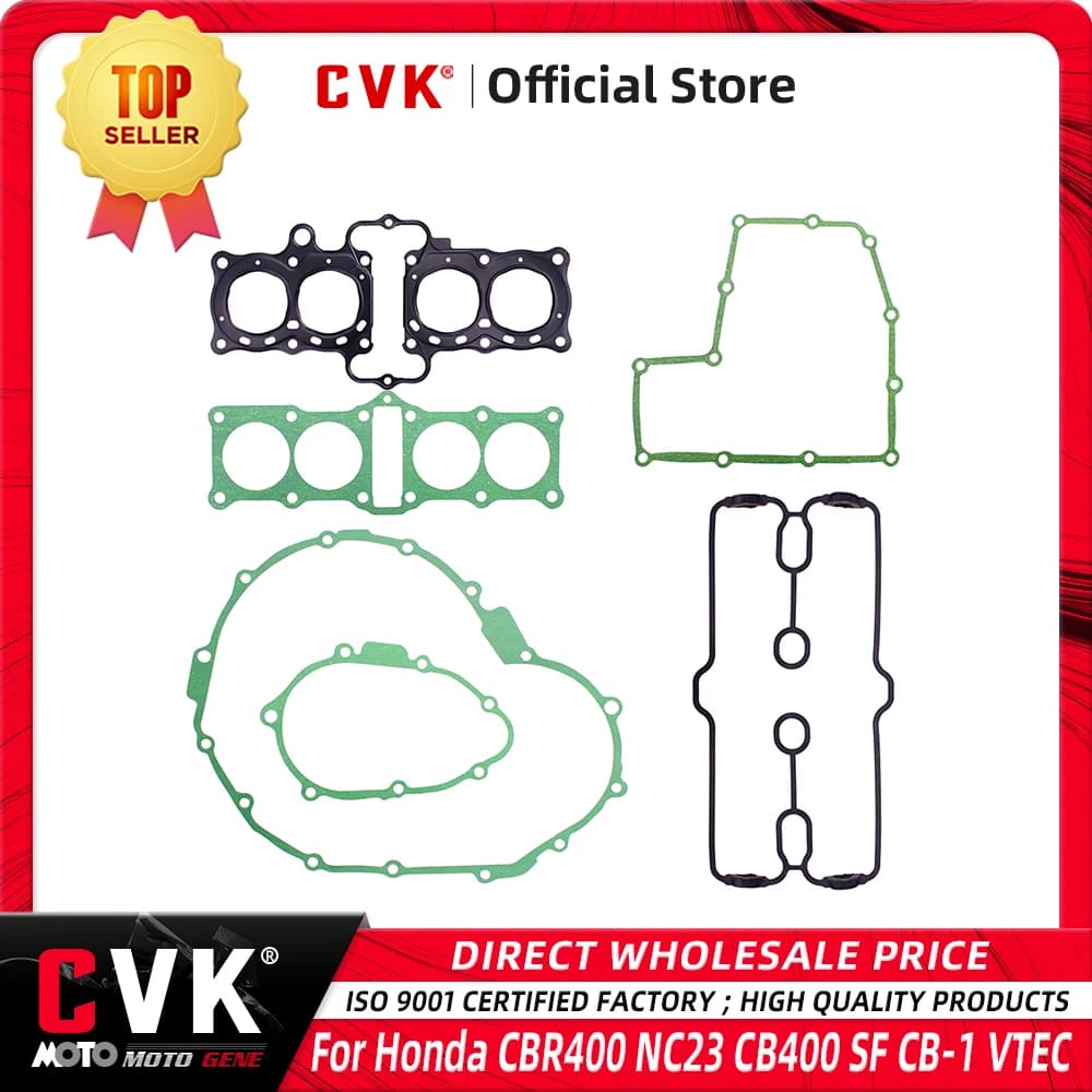 CVK moto Full cilindro testata carter statore coperchio guarnizione Kit parti della valvola del motore per Honda CBR400 NC23 CB400 SF CB-1 VTEC