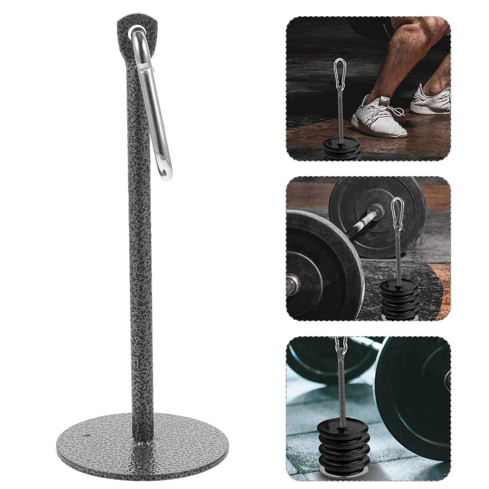 Barbell Weight Plate Rack Steel Stable Fitness Loading Pin Gym Weight Holder Pulley Cable Machine Attachment Home Fitness Tool