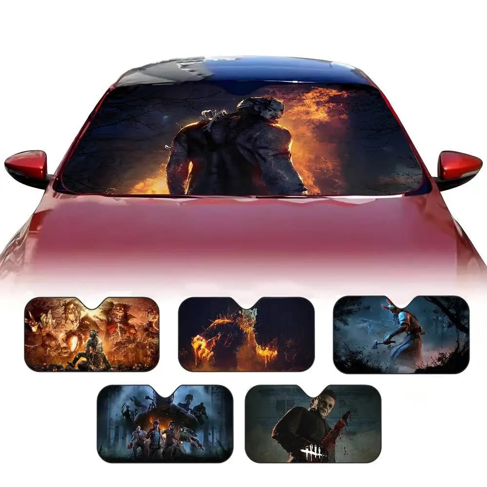 Game D-Dead By D-Daylight Car Windshield Foldable Sun Shade Cover Block Reflector Portable Breathable Anti UV Protector Screen
