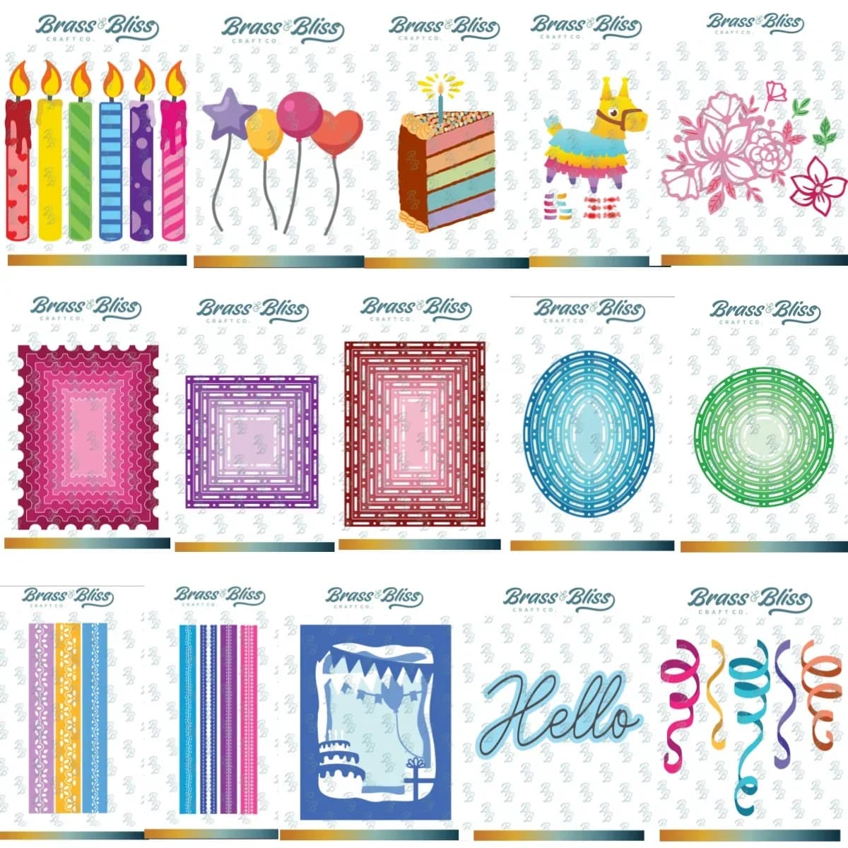 Fustelle Metalliche a Forma di Candeline per Torte e Nastro di Compleanno, con Bordo Floreale, per Decorazioni Fai da Te, Scrapbook, Cartoline e Lavorazioni di Goffratura