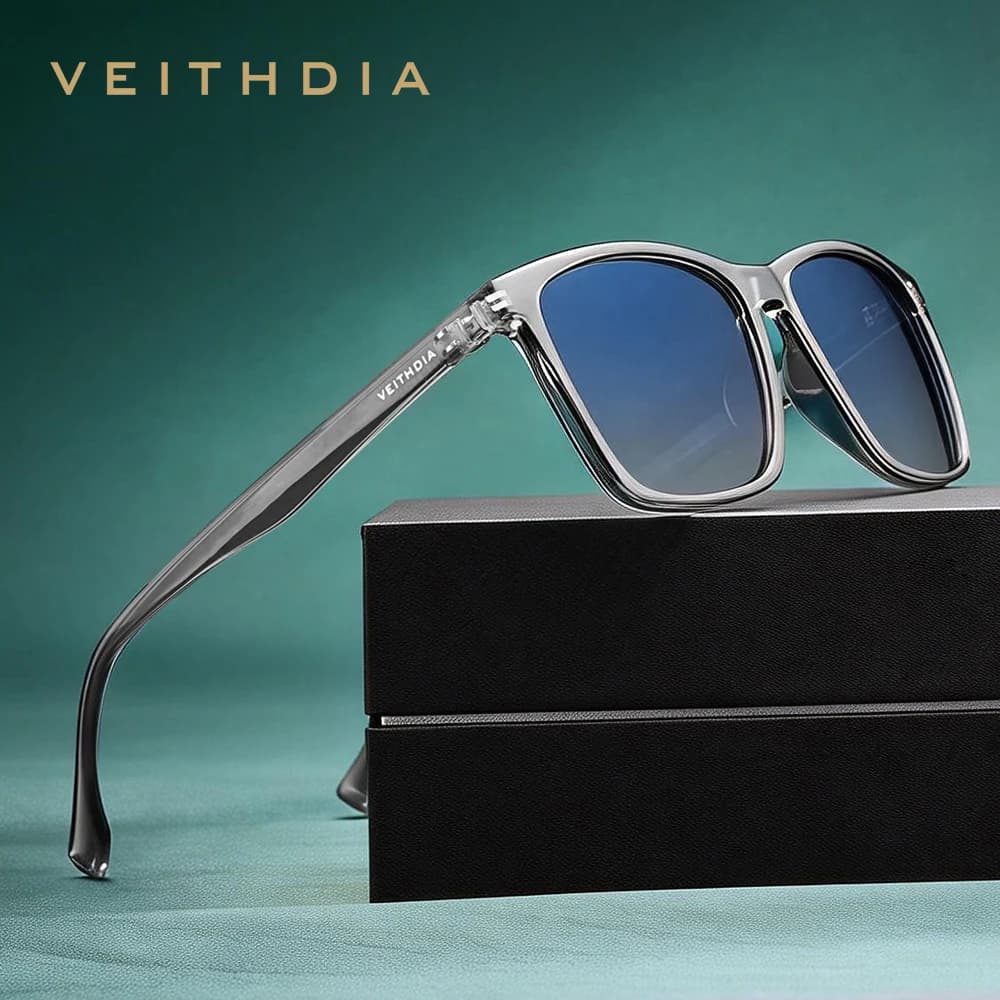 VEITHDIA Fashionable Polarized Sunglasses TR90 with TR90 frame, UV400 mirror lenses, outdoor driving glasses, for men and women VFA79X11