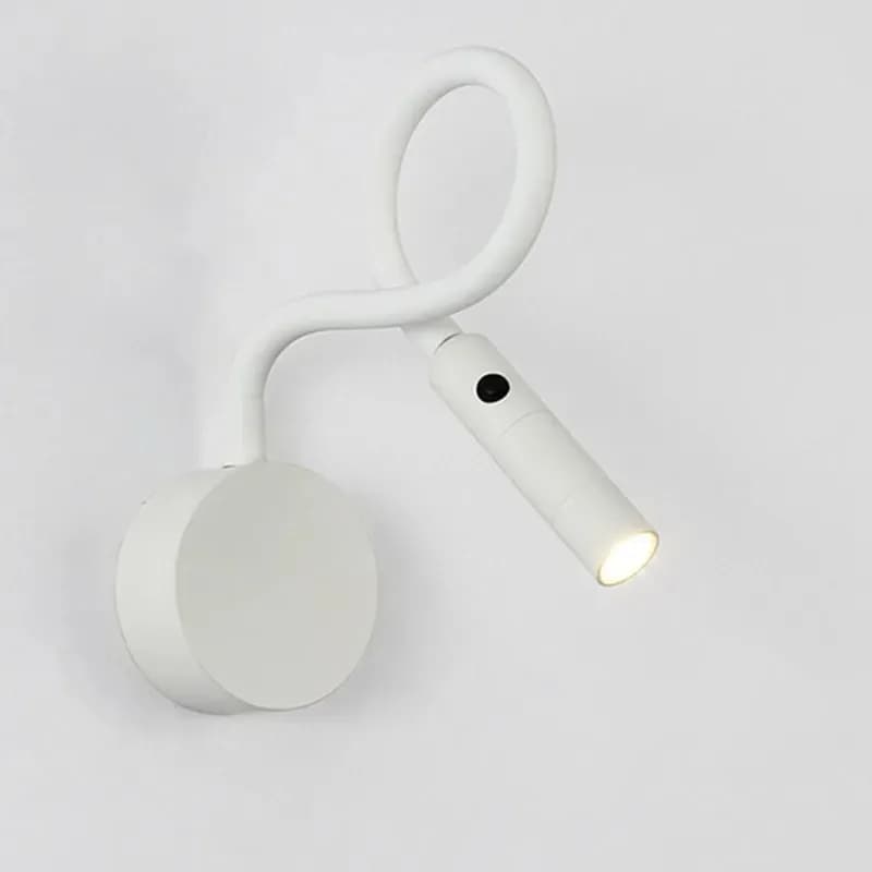 Lampada da Parete LED JOYINLED con Braccio Flessibile, Luce da Lettura Regolabile per Camera da Letto, Comodino, Scrivania, Disponibile in Nero e Bianco